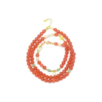 CHINA GOLD Agate Necklaces Women's
