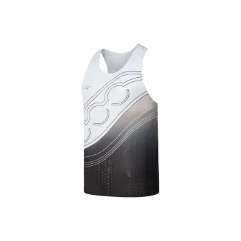 Saucony Tank Tops Men's Pure Gray Coffee Gradient Print
