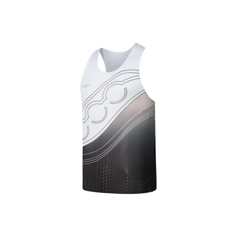 Saucony Tank Tops Men's Pure Gray Coffee Gradient Print-0