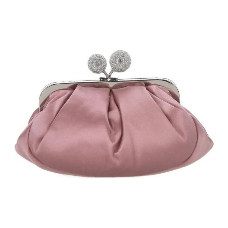 WEEKEND MaxMara Cotton One Shoulder Crossbody Clutch Women's Pink-2