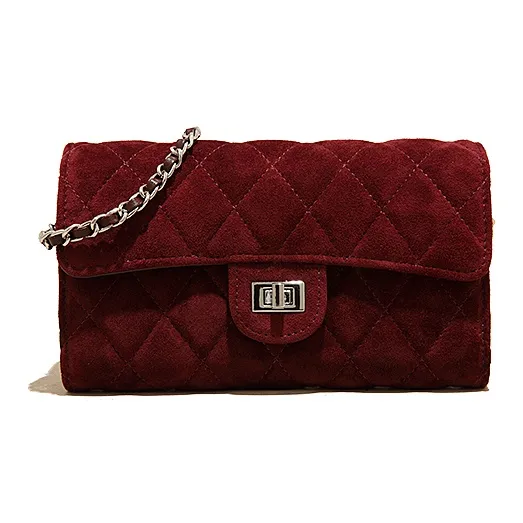 BEMIX PETS Cow Leather Shoulder Bag, Crossbody Bag Women's Coffee Black Caramel Red-2