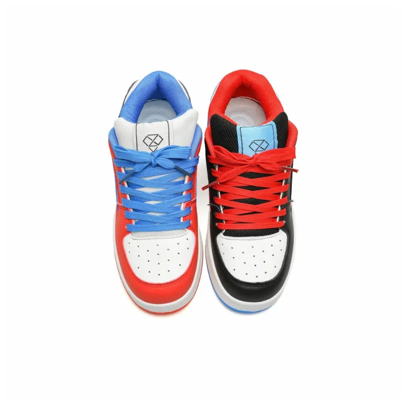 ALI THE FOX Slip Resistant, Abrasion Resistant, Lightweight, Breathable Low Top Skateboard Shoes Unisex-12
