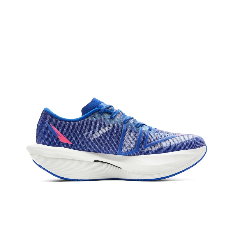 PEAK Cushioning Rebound Abrasion Resistant Slip Resistant Low Top Running Shoes Men's Glossy Finish Blue Rose Red-1