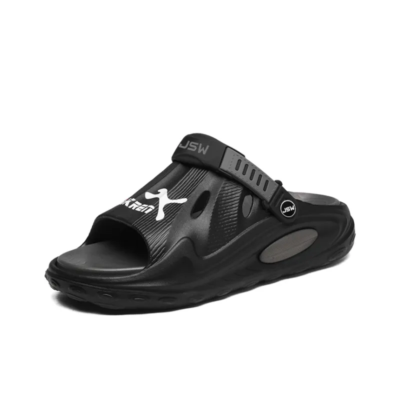 JEANSWEST New Trendy Brand Graffiti Chinese Innovation Style Beach Sandals Men's-14