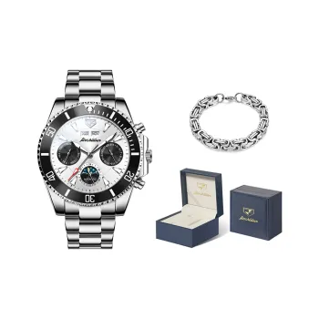 Jin Shi Dun Artisan Collection Mechanical Movement Stainless Steel Watchband Watch Men's Watches Black Dial