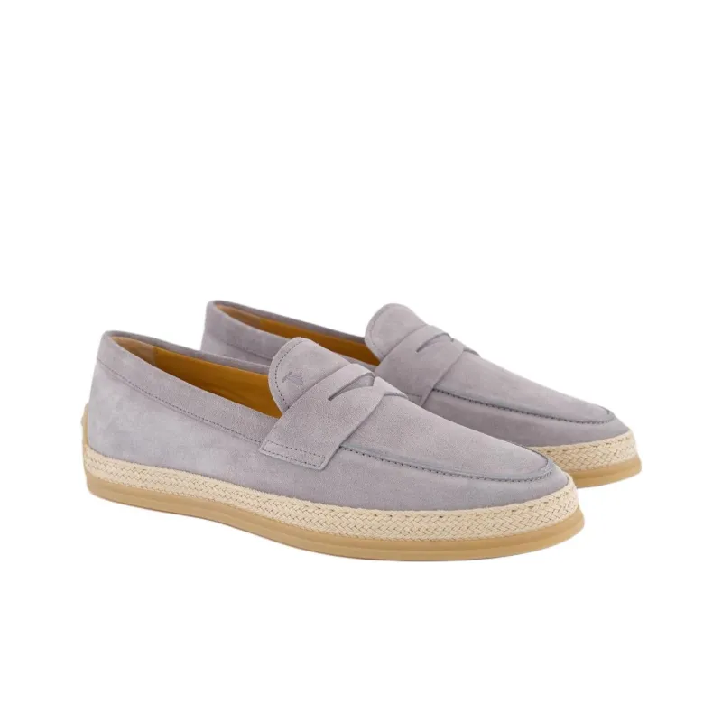 TOD'S Gomma Rafia Casual Shoes Men's Gray-2