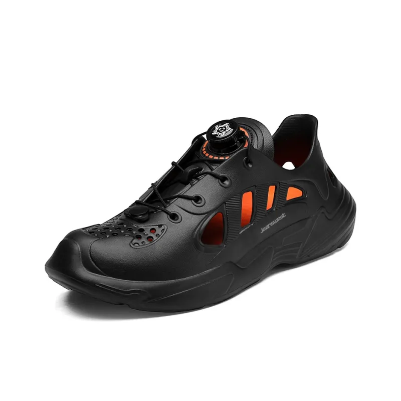 JEANSWEST Squashy And Bouncy Feeling Cut Out Fashion Minimalist Style, Dual Purpose For Outdoor And Home Use Clogs-2