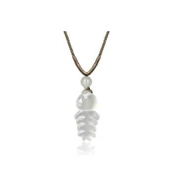JIAOSHIYU Serpentine Jade Necklaces Unisex
