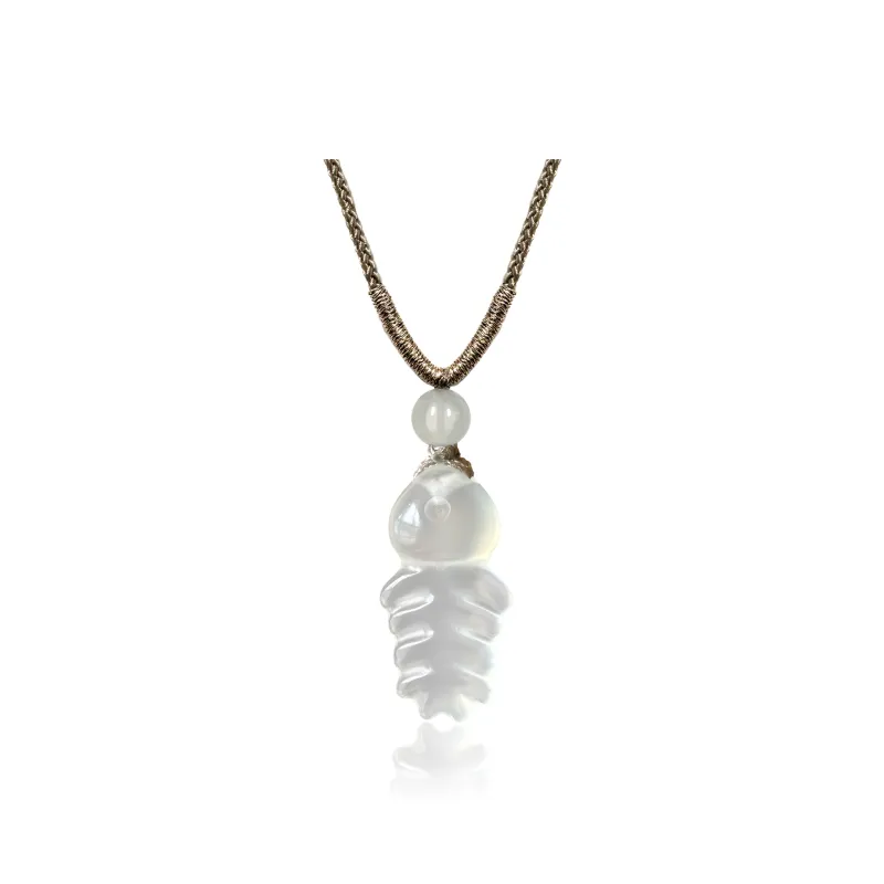JIAOSHIYU Serpentine Jade Necklaces Unisex-0
