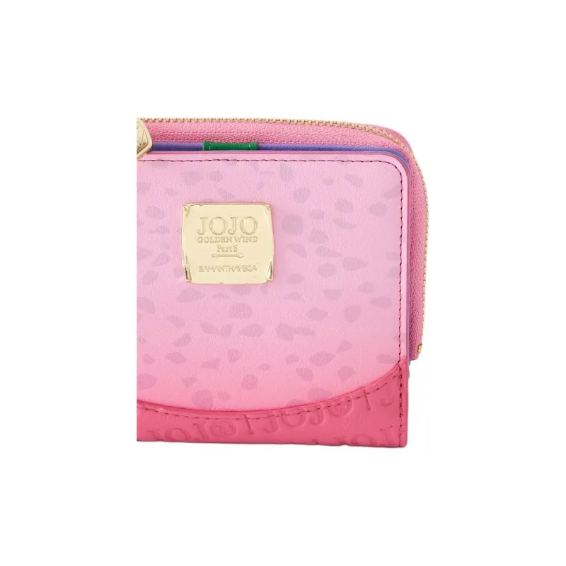 SAMANTHA THAVASA JoJo's Bizarre Adventure Gold Wind Collaboration Synthetic Leather Wallet Mini Women's Lavender-4