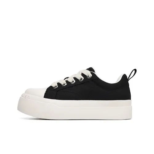 APRHE Low Top Canvas Shoes Unisex Black