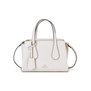 PIERRE CARDIN Cow Leather With Synthetic Leather Handbag Women's Ecru