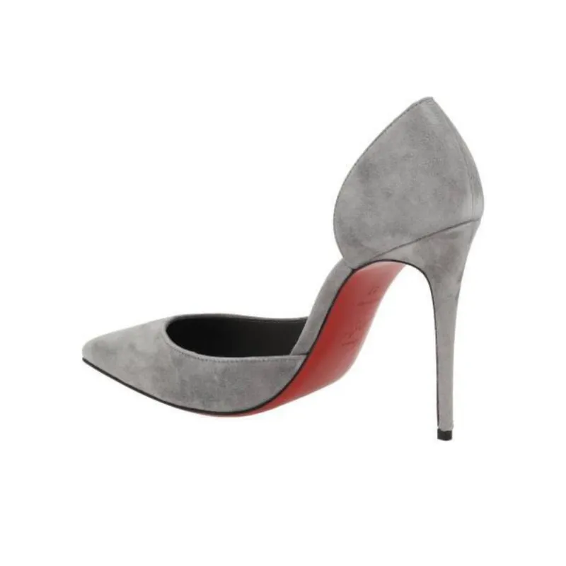 CL Iriza Slim Heel High Heels 10cm Women's Gray-3