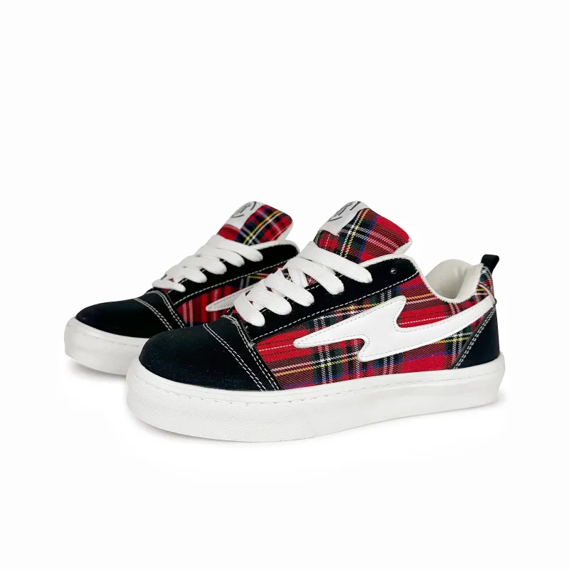 Rongchuan Anti-Slip And Wear-Resistant Lightweight Low-Top Skateboard Shoes Unisex Black Red-3