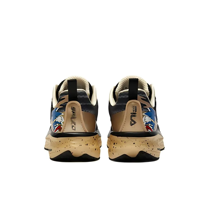 FILA KIDS SPEED 4 Slip Resistant Anti Kick Low Top Running Shoes Black Gold Kids'-3