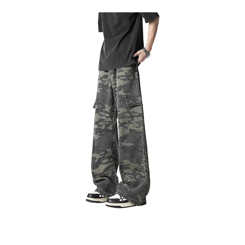 JUNGLE PANDA Knitted Sports Pants Unisex Camouflage-0
