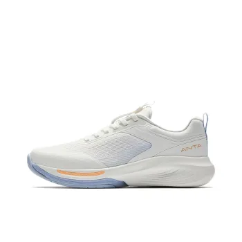CHAOJIANTA Cushioned Slip Resistant Abrasion Resistant Low Top Casual Running Shoes Women's Papyrus White Oxygen Blue