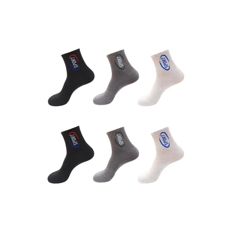 Lanza Mid Calf Socks Unisex 6 Pack-0