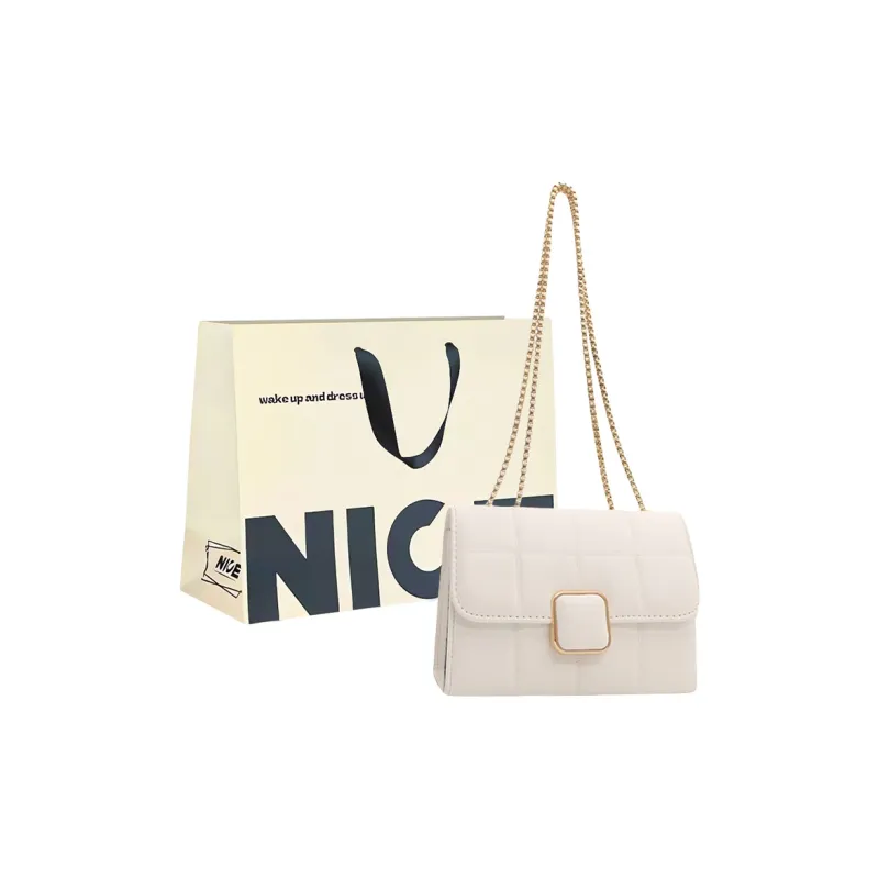 AOSONG PU Crossbody Bag Unisex White/Black-1