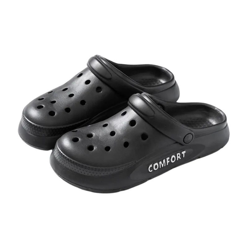 LUNNIFEIYA EVA Soft Sole Summer Clogs Home Indoor Slip Resistant Closed Toe Slippers-0