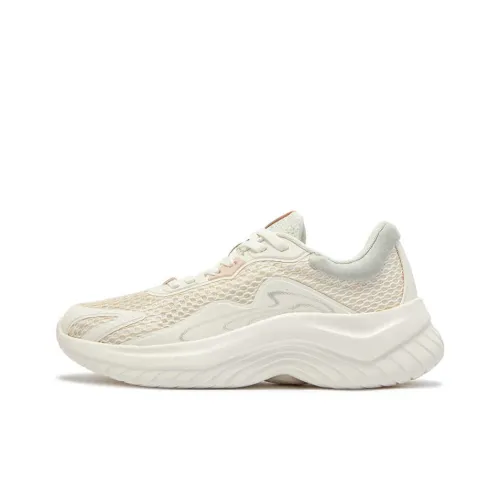 361° Anti Slip And Wear Resistant Breathable Low Top Casual Running Shoes Women's White Pink