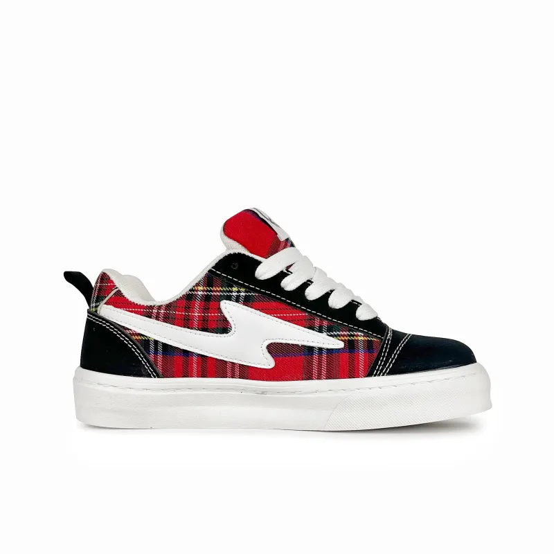 Rongchuan Anti-Slip And Wear-Resistant Lightweight Low-Top Skateboard Shoes Unisex Black Red-2