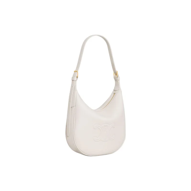 CELINE Triomphe Calfskin Crossbody Bag, Shoulder Bag Small Size Women's Beige-1