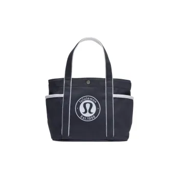 Lululemon Cotton Tote Bag, Shopping Bag, Handbag Mini Unisex Marine Blue & Dyed Pink Blue