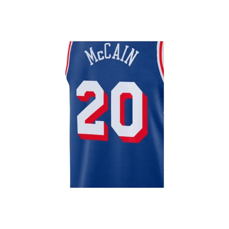 Nike x NBA Philadelphia 76ers Basketball Jersey Men's Royal Blue-3