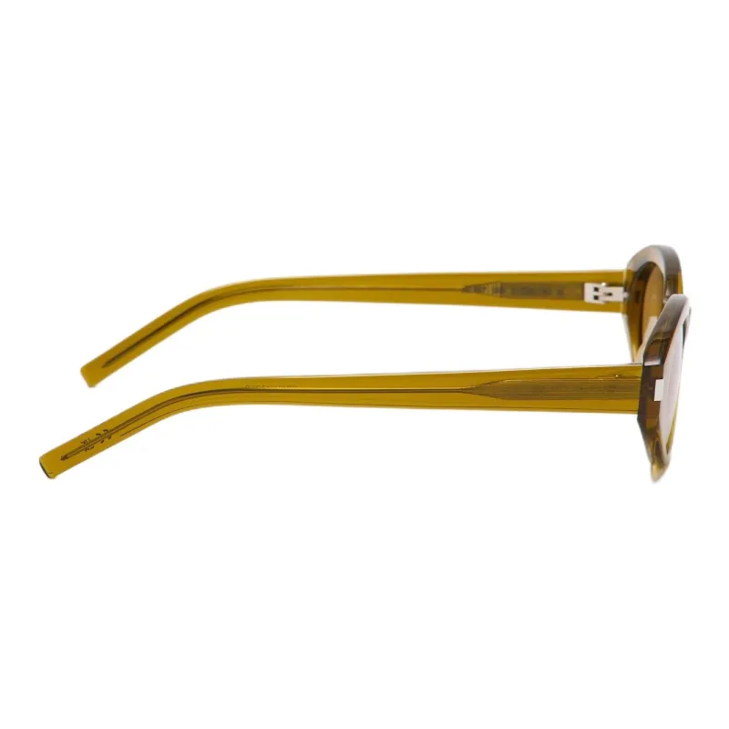SAINT LAURENT Acetate Oval Sunglasses Women's Yellow-1