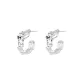 Silver Hoop Earrings 1 Pair Eh-1737.ebA