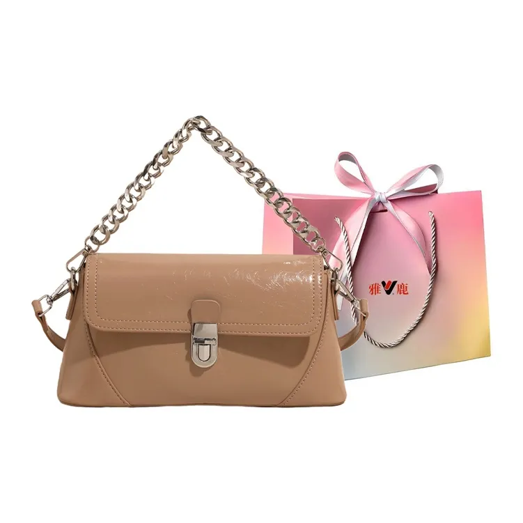 Yalu PU Handbag Women's Silver/Ecru/Khaki/Green/Black-14