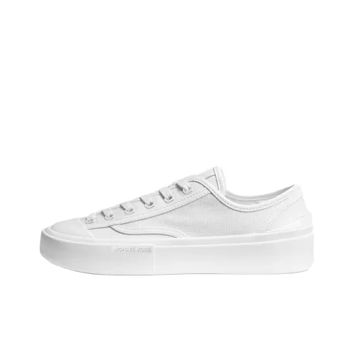 MICHAEL KORS Jude Low Top Canvas Shoes Women's White