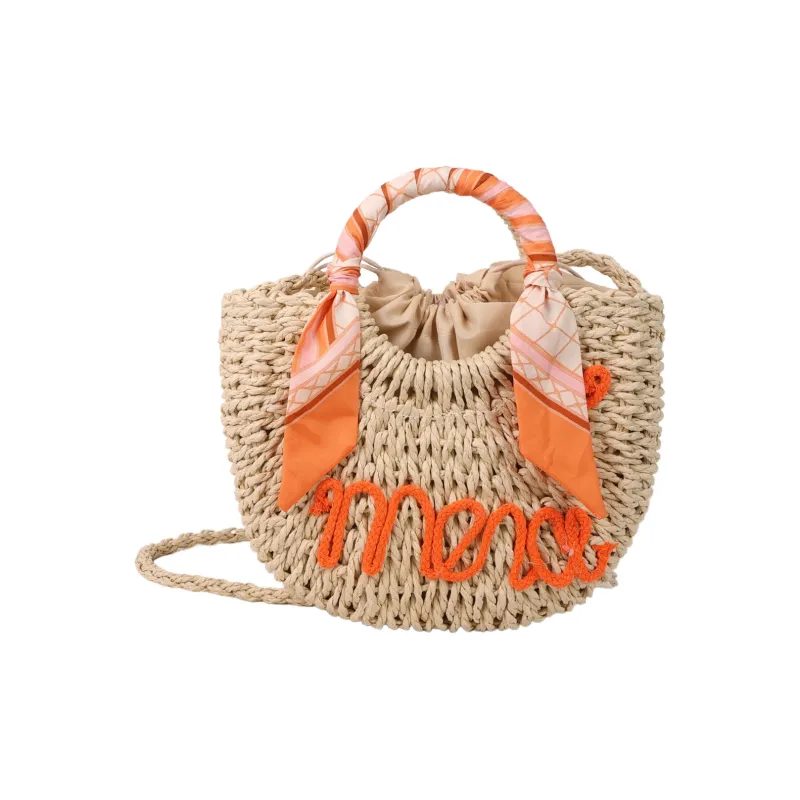 Yalu Woven Handbag Women's Orange/Yellow/Pink/Blue-1