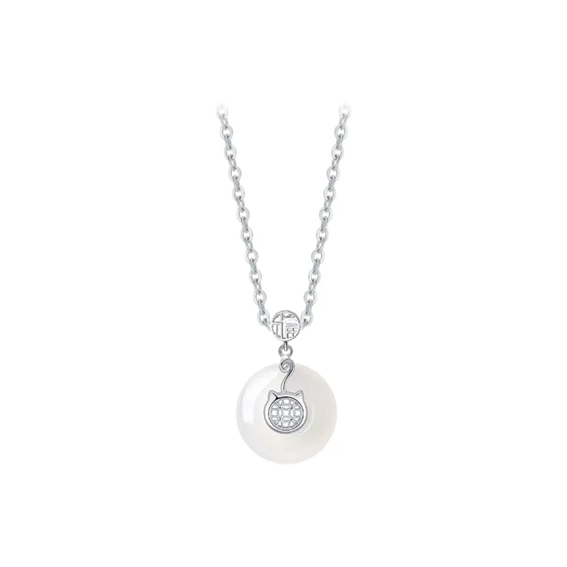 Love Jewelry Chalcedony Jade Necklaces Unisex-5