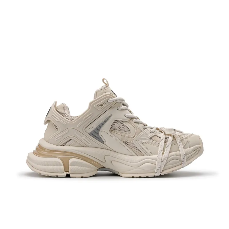 K WANG Height Increasing Wear Resistant Slip Resistant Low Top Chunky Sneakers Unisex-7