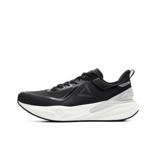 PEAK Anti Slip And Wear Resistant Support Low Top Training Running Shoes Men's Black White