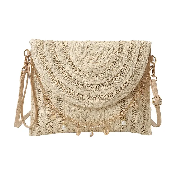 Yalu Woven Crossbody Bag Shoulder Bag Regular Women's Ecru/Khaki-1
