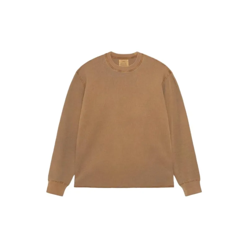 Stussy Garment Dyed Long Sleeve Thermal 'Faded Black'-4