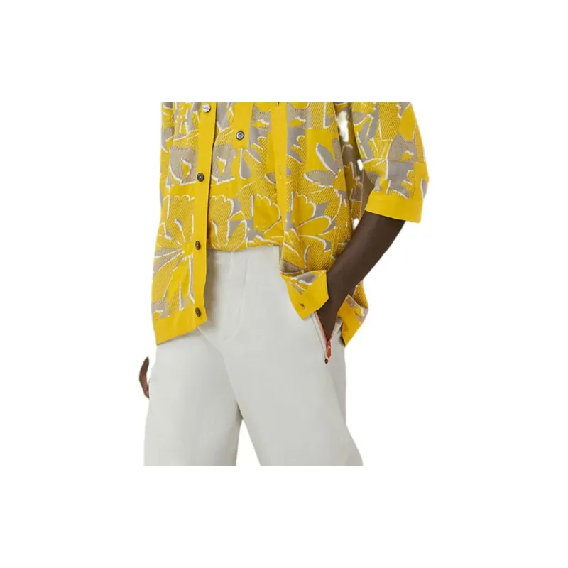 HERMES Shirts Men Yellow-4