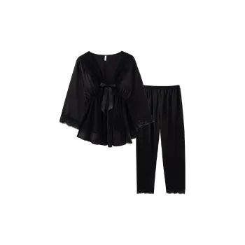 Sleeping Beauty Pajama Set Women's Black