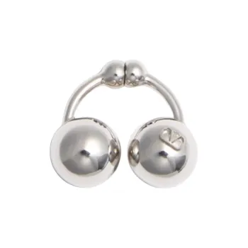 Valentino Palladium Plated Earrings Men's Silver