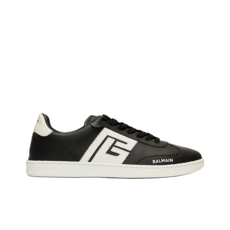 BALMAIN Swan Low-Top Skateboard Shoes Men's Black-1