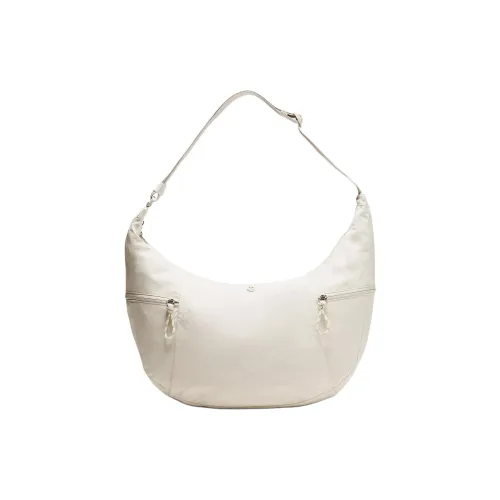 Lululemon Recycled Nylon Shoulder Bag Large Size Unisex Light Ivory