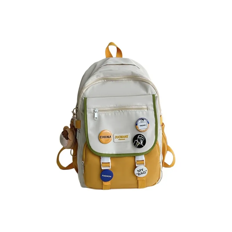 URBAN FOREST Nylon Backpack Regular Unisex Black/Yellow/Khaki/Blue/Brown-1