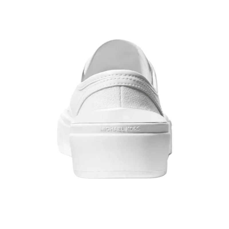 MICHAEL KORS Jude Low Top Canvas Shoes Women's White-4