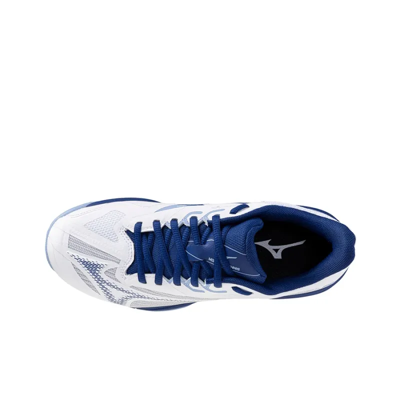 Mizuno Wave Exceed Light 2 Cushioning Coverage Lightweight Low-Top Tennis Shoes Unisex White-2