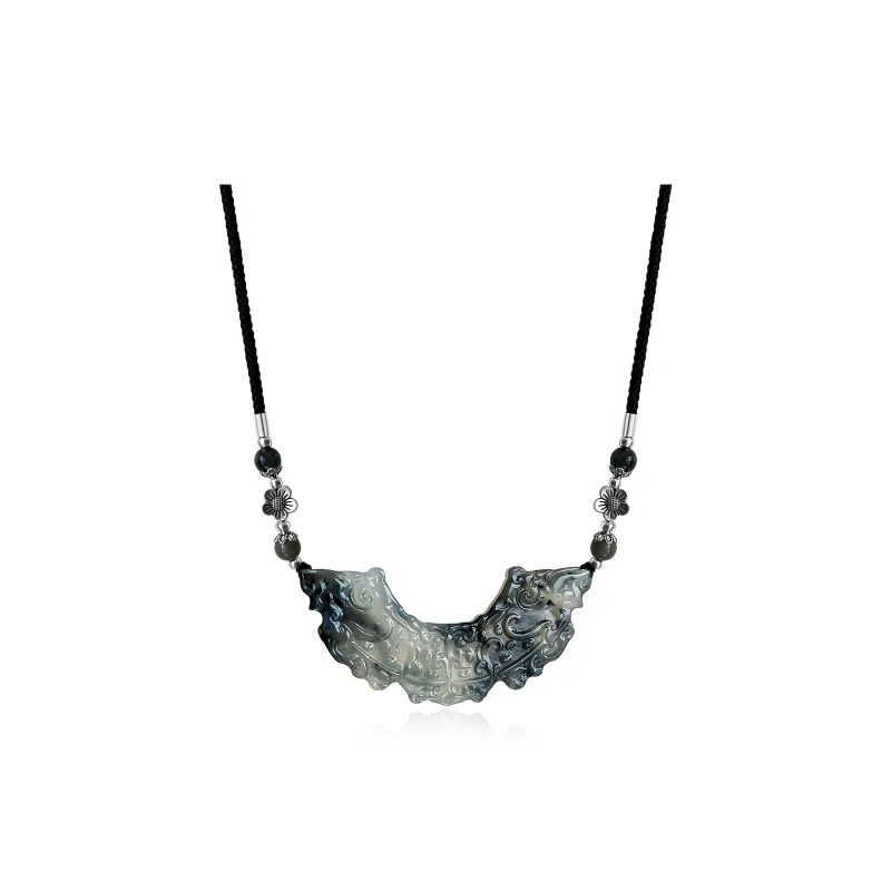 JIAOSHIYU Serpentine Jade Necklaces Unisex-0