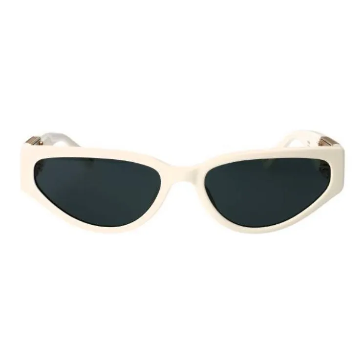 Linda Farrow Titanium Acetate Cat Eye Sunglasses Unisex White-1