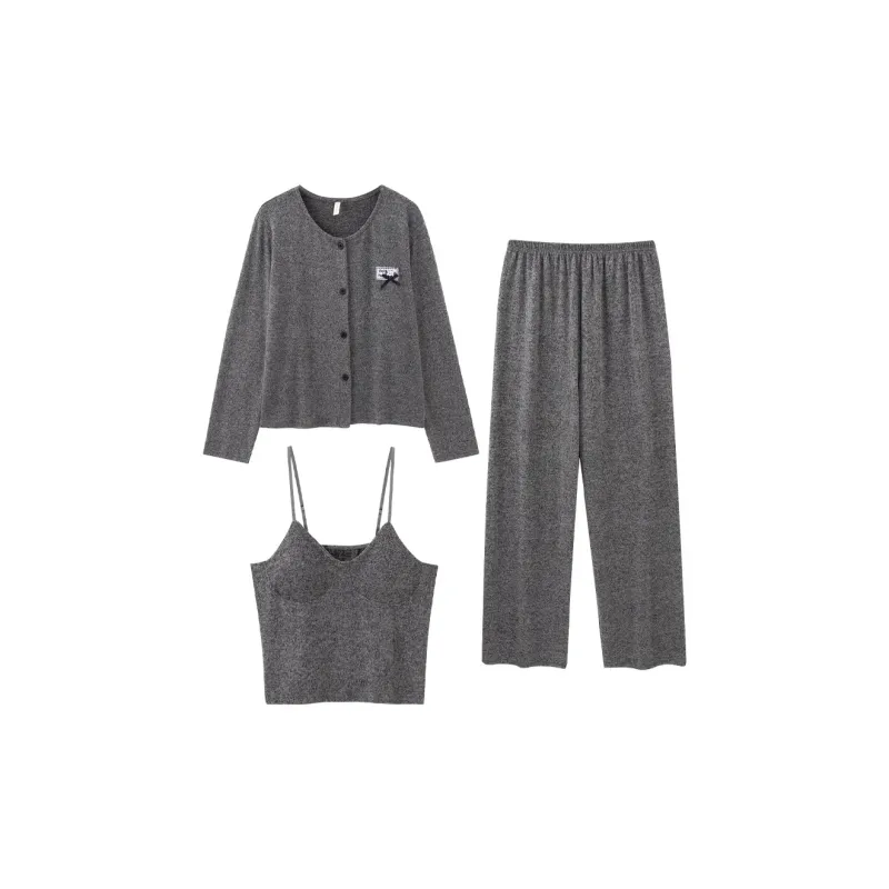 Sleeping Beauty Pajama Set Women's Dark Gray-0